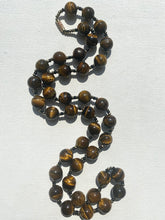 Load image into Gallery viewer, Tiger&#39;s Eye Necklace with gold plated Hematite
