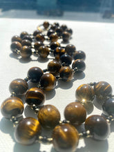 Load image into Gallery viewer, Tiger&#39;s Eye with gold plated Hematite
